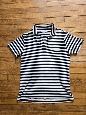 Orlebar Brown M Breton Terry Cloth Short Sleeve Shirt